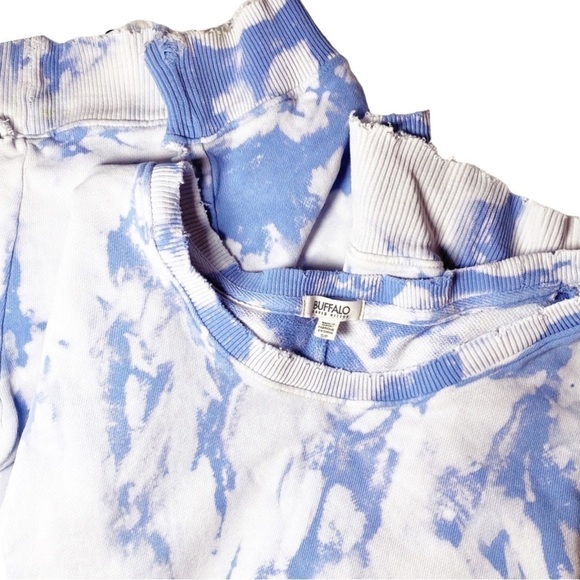 BUFFALO DAVID BITTON Distressed Tie Dye French Terry Sweatshirt, Size Small - Picture 3 of 8